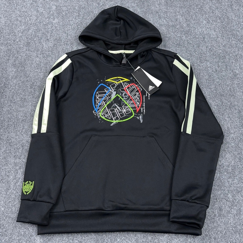 NEW Adidas Donovan Mitchell Xbox D.O.N. Hoodie Kids L Basketball Graphic Spida
